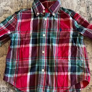 Ralph Lauren Kids Plaid Shirt - Red and Green